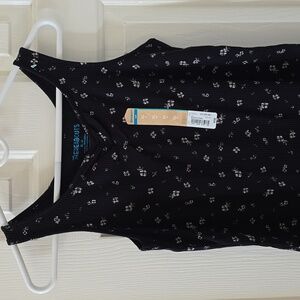 THEREABOUTS GIRLS BLACK FLORAL SUMMER TANK TOP SIZE XL